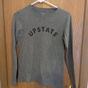 Hamilton and Adams Long Sleeve Graphic T Heather Gray-Upstate Top Women's Size M
